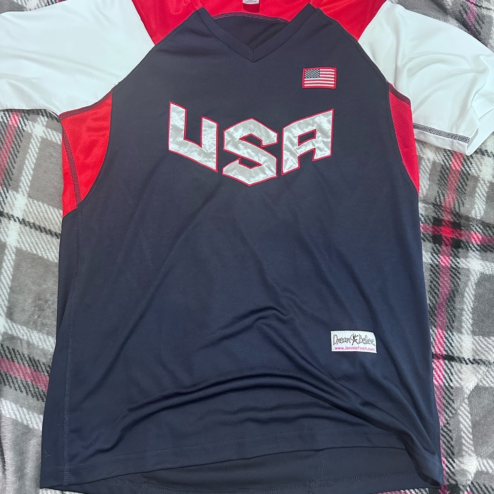 Jennie Finch Signed USA Jersey